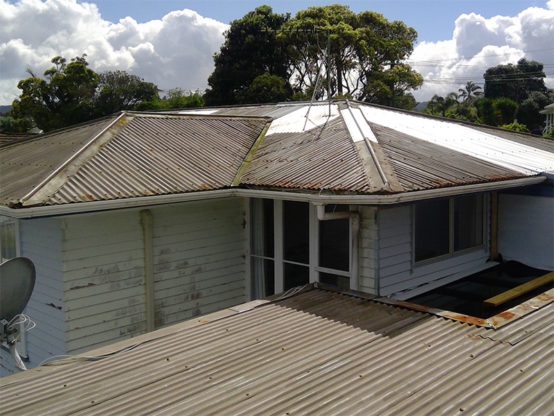 Before reroofing an old steel roof