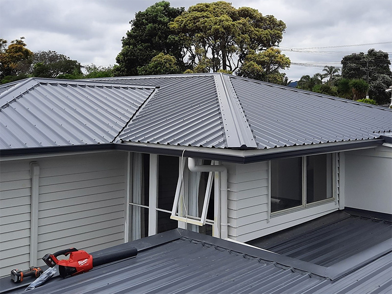 after re-roofing with new Colorsteel